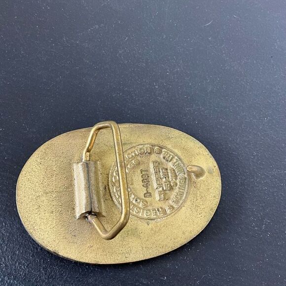 EXCELLENT VTG 1976 BRASS MENS BELT BUCKLE, CLIPPER SHIP - REGISTERED COLLECTION - Picture 5 of 5